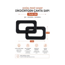 Vollen Yarn Doğal Masif Ahşap Dikdörtgen Çanta Sapı 17x10 Cm 1 Çift 2 Adet El Yapımı Çanta Kulpu Çanta Aksesuarı Siyah