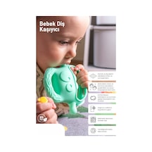 Açık Yeşil Bebek Silikon Diş Kaşıyıcı