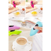 Mini Mixer Kahve Süt Köpürtücü Karıştırıcı Cappucino Mikser - Pratik Pilli Köpürtücü Plastik Diğer