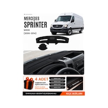 Mercedes Sprinter W906 2006-2014 Uyumlu Torpido Örtüsü, Torpido Kılıfı - Siyah - Mb020