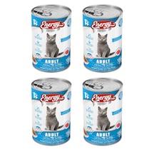 Energy Ton Balıklı Yetişkin Yaş Konserve Kedi Maması 4 x 400 G