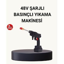 Taşınabilir Basınçlı Yı. Makinesi 5m Hortumlu, Köpük Şişeli, 48v Güçlü