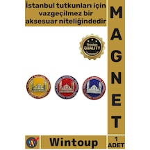 Magnet Estetik Dekoratif İstanbul Anı Hatıra Metal Şık Yuvarlak Tasarım Yöresel Sultanahmet Magnet