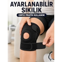 Açık Patella Dizlik Diz Kapağı Destekli Ayarlanabilir Cırtlı Sporcu Dizliği - Lisinya