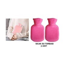 Sıcak Su Torbası 2 Adet,koyu Pembe 23x15x2cm 250 Ml Koyu Pembe