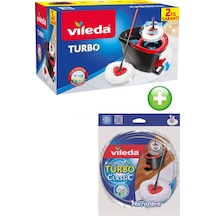 Vileda Turbo Pedallı Temizlik Seti (Komple Set)+Vileda Turbo Yedek