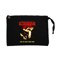Scorpions Love At First Sting Siyah Clutch Astarlı Cüzdan / El Çantası