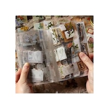 Kolbi Craft 2 Sayfa 12 Adet Şeffaf Vintage Sticker Bullet Journal Scrapbook Laptop Ajanda Planlayıcı Abanoz