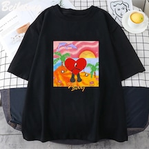 Tarzsokak Beyaz Kötü Bunny Vintage Tees Yaz Baskı Ca Siyah