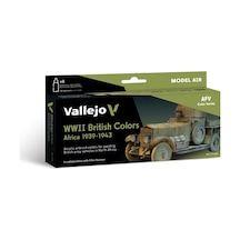Vallejo 71622, 8x18 Ml. Afrika 1939-1943 Wwıı Britanya Model Air Boya Seti Standart