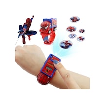 Kumik Spiderman Arabalı Ve Projeksiyonlu Saat 6 Farklı Karakteri Duvara Yansıtır