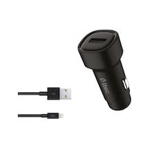 Ttec 1x Usb Girişli 120cm İphone Lightning Şarj Kablolu Araç Şarj Cihazı, 12/24v Çakmaklık Girişli Akım Korumalı