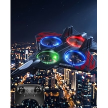 Led Işıklı Uzaktan Kumandalı Drone Fighter Jet Tasarımlı 360 Derece Dönebilen Oyuncak Uçak Renkli