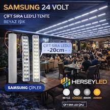 Samsung 24 Volt Beyaz Işık 6500k Pergola Tente Led Çift Sıra Yüksek Lümen Led Aydınlatma Beyaz