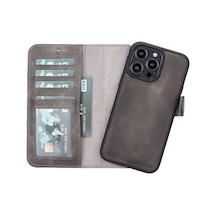 Apple Uyumlu iPhone 14 Pro Max Deri Cüzdanli Kilif Mwwn Vs4Ef Gri 558439911