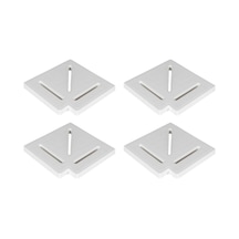 Sinada Havuz Savak Kanal Köşe Parçası Plastik 25 Cm 90 4 Adet -toptancıyızbiz