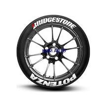 Bridgestone Potenza Beyaz Lastik Yazısı 8'li + Yapıştırıcı