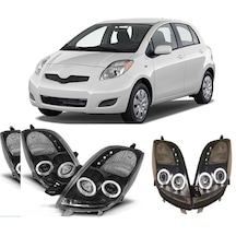 Toyota Yaris 2007-2008-2009 H.b Siyah Angel Eyes Ön Far