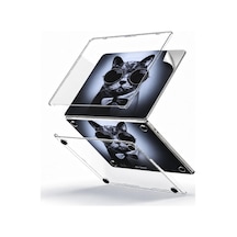Macbook Pro 13 İnç Kristal Parlak Şeffaf Sert Kılıf Hard Case A2338 M1 M2 A2251 A2289 Uyumlu + Kedi Desenli 3m Sticker + Şeffaf Klavye Koruyucu 3'lü Set Siyah Belirtilmemiş