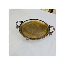 Döküm Kenar Çerceveli Paslanmaz Çelik Tepsi 25 Cm Antik - 848759893 Antik - 848759893 Antik