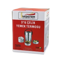 3lü Çelik Yemek Termosu Sefer Tası 2lt 10 Saat Sıcak - 12 Saat So