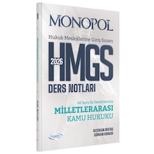 Hmgs Milletlerarası Kamu Hukuku Ders Notları Monopol Yayınları