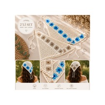 Örgü Bandana 2 Li Set Mavi+kahve Desenli - 921866694 Mavi+kahve Desenli