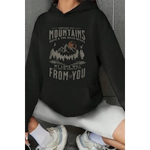 From You Baskılı Oversize Sweatshirt Siyah