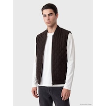 Lcwaıkıkı Classic Kahverengi Regular Fit Kolej Yaka Erkek Triko Yelek