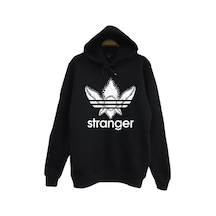 Stranger Thıngs Baskılı Sweatshirt Siyah