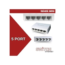 Technozi 5 Port 10 / 100 Mbit Internet Hub Hup Çoğaltıcı Ethernet Switch Kablo Dağıtıcı Splitter