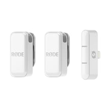 Wireless Micro - Akıllı Telefon Ve Bilgisayar Uyumlu Kompakt Kablosuz Mikrofon Seti, Şarj Kutulu, İki Verici, Bir Alıcı, Lighting, Beyaz Çok Renkli