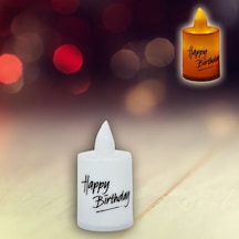 Happy Birthday Pilli Led Mum. 6.00 CM X 3.50 CM - Beyaz