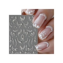Nailist Fransız İnci Yapışkanlı Tırnak Sticker Nailart Tırnak Dövmesi No.1
