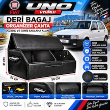 Fiat Uno Uyumlu Oto Bagaj Organizeri Deri Bagaj Kutu Çanta 1