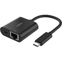 Belkin Connect Usb-c - Ethernet + Şarj Adaptörü 100w, Gigabit Ethernet Bağlantı Noktası