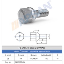 20 Adet Renault 9 Bijon Civatsı