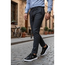 Enoch Erkek Deri Perfore Detaylı Ve Nakış Logolu Hafif Tabanlı Klasik Sneaker Comfort Ayakkabı Siyah - Beyaz