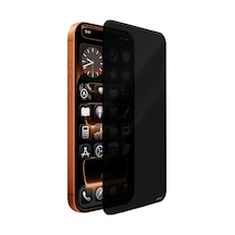 Apple iPhone Uyumlu 15 Pro Max  Mohseven M6 Privacy Temperli Cam Ekran Koruyucu Uygulama Aparatlı Siyah