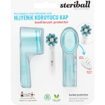 Steriball Pilli Veya Şarjlı Diş Fırçaları İçin Hijyenik Diş Fırçası Kabı - Açık Mavi