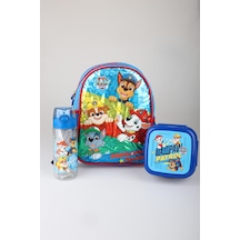 X Dekomus Lisanslı Paw Patrol Pawsome Squad 35 Cm Küçük Boy Anaokul Çantası,beslenme Kabı Ve 500 Ml Matara Seti Altın