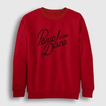Presmono Unisex Rare To Die Panic At The Disco Sweatshirt Kırmızı