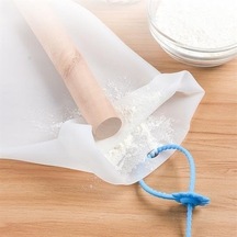 Orta Hamur Torbası Silikon Şeffaf Hamur Yoğurma Torbası Ekmek Makarna Mantı Hamuru 50 x 22
