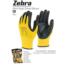 Sgs Zebra 10 Nitril Kaplı Örme Eldiven