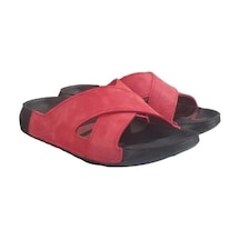 Lee Cooper Orthopedix 2014 Çapraz Bantlı Suya Dayanıklı Suya Dayanıklı Unisex Terlik Kırmızı