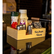 Kişiye Özel İsimli Doğal Ahşap Mutfak Dispenser Düzenleyici Model