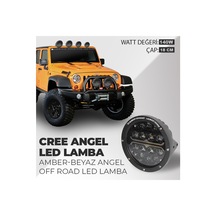 Cree Angel Adaptif 18 Cm 7” Amber-Beyaz Angel 4 Modlu Off Road Le