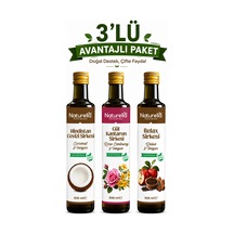 Naturella Hindistan Cevizi , Relax Ve Gül & Kanataron Sirkesi 3'lü Set X 500 Ml