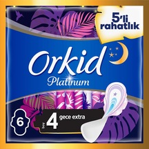 Orkid Platinum Hijyenik Ped Gece Extra 6'lı