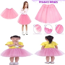 Pembe Renk Tütü Etek Bale Eteği Gösteri Eteği Çocuk Bebek Boy 5691